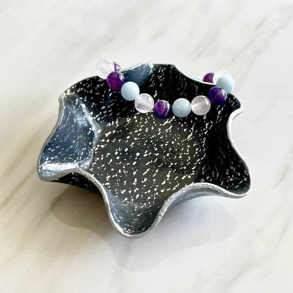 Amethyst Aquamarine Rose Quartz Bracelet