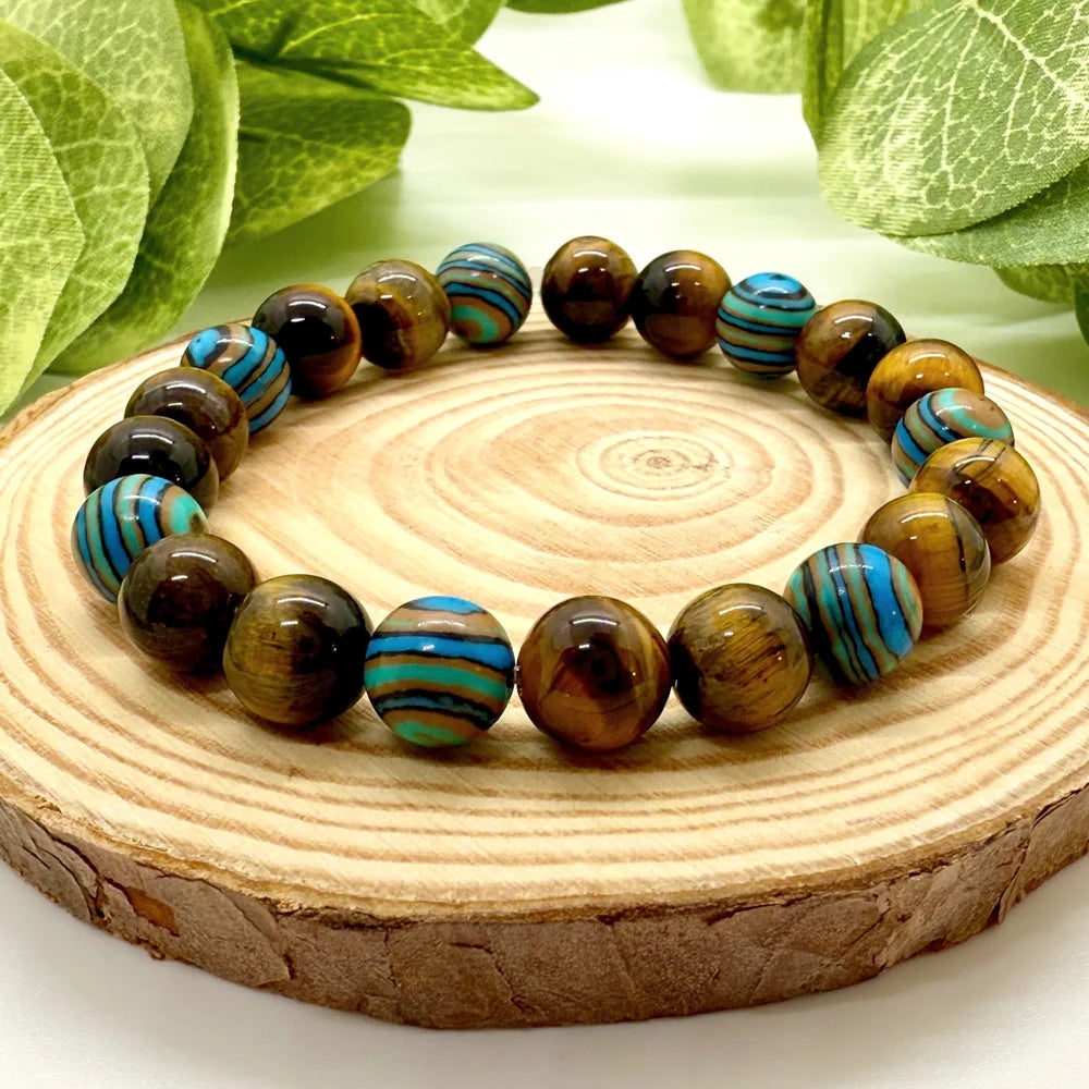 Blue Malachite Tiger's Eye Bracelet