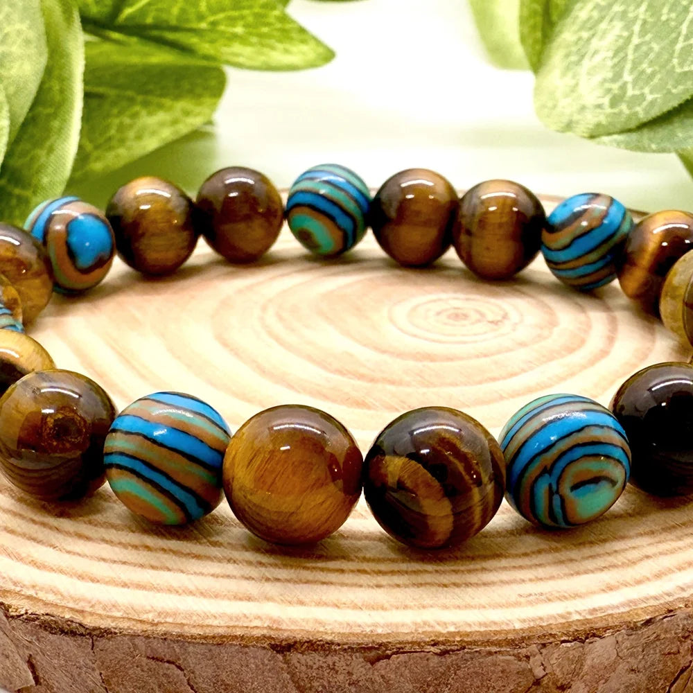 Blue Malachite Tiger's Eye Bracelet