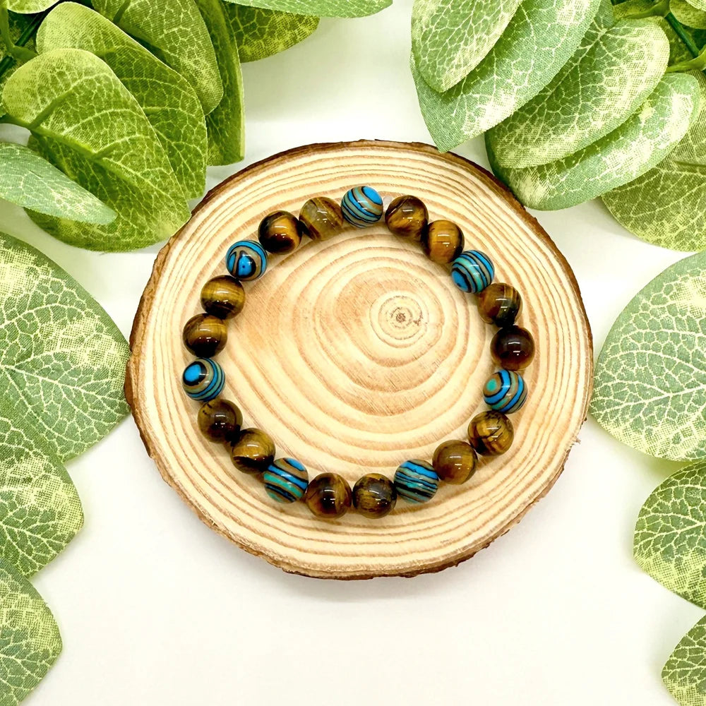 Blue Malachite Tiger's Eye Bracelet