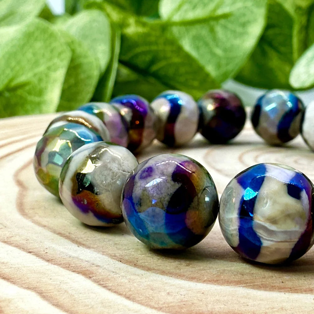 Zebra-Striped Agate Bracelet