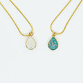 Teardrop Faux Opal Necklace