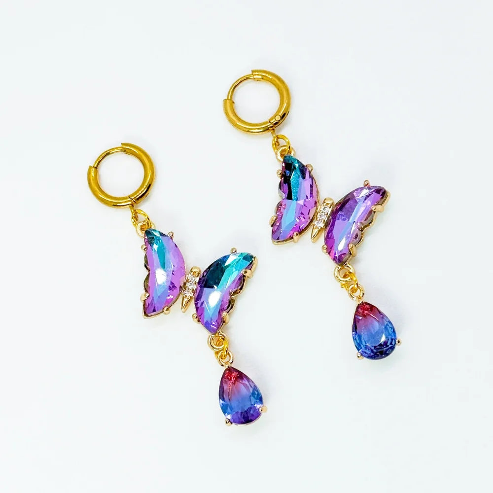 Crystal Butterfly Huggies