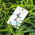 Crystal Butterfly Y Necklace