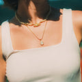 Teardrop Faux Opal Necklace