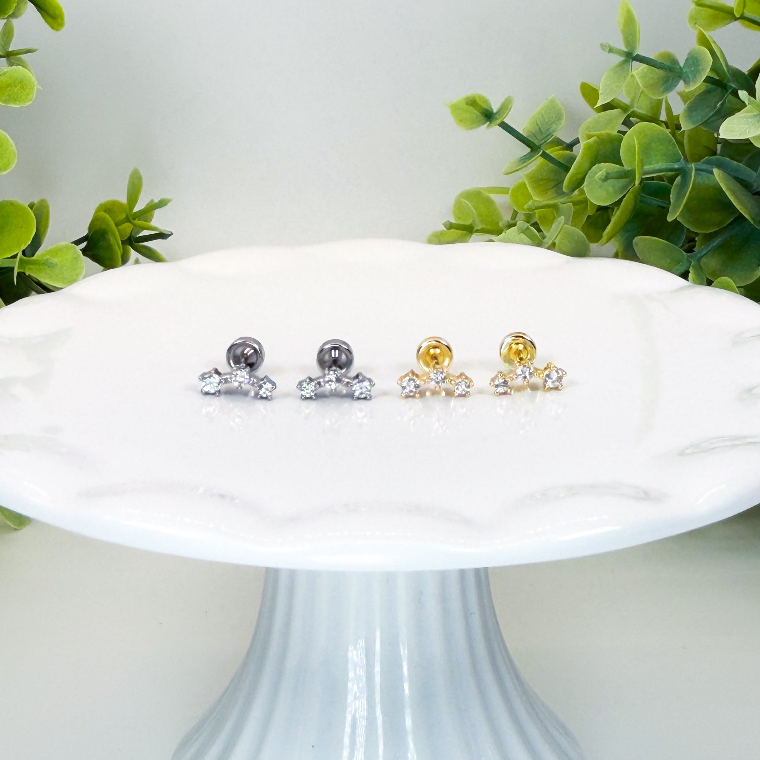 Flat Back Ear Climber Studs
