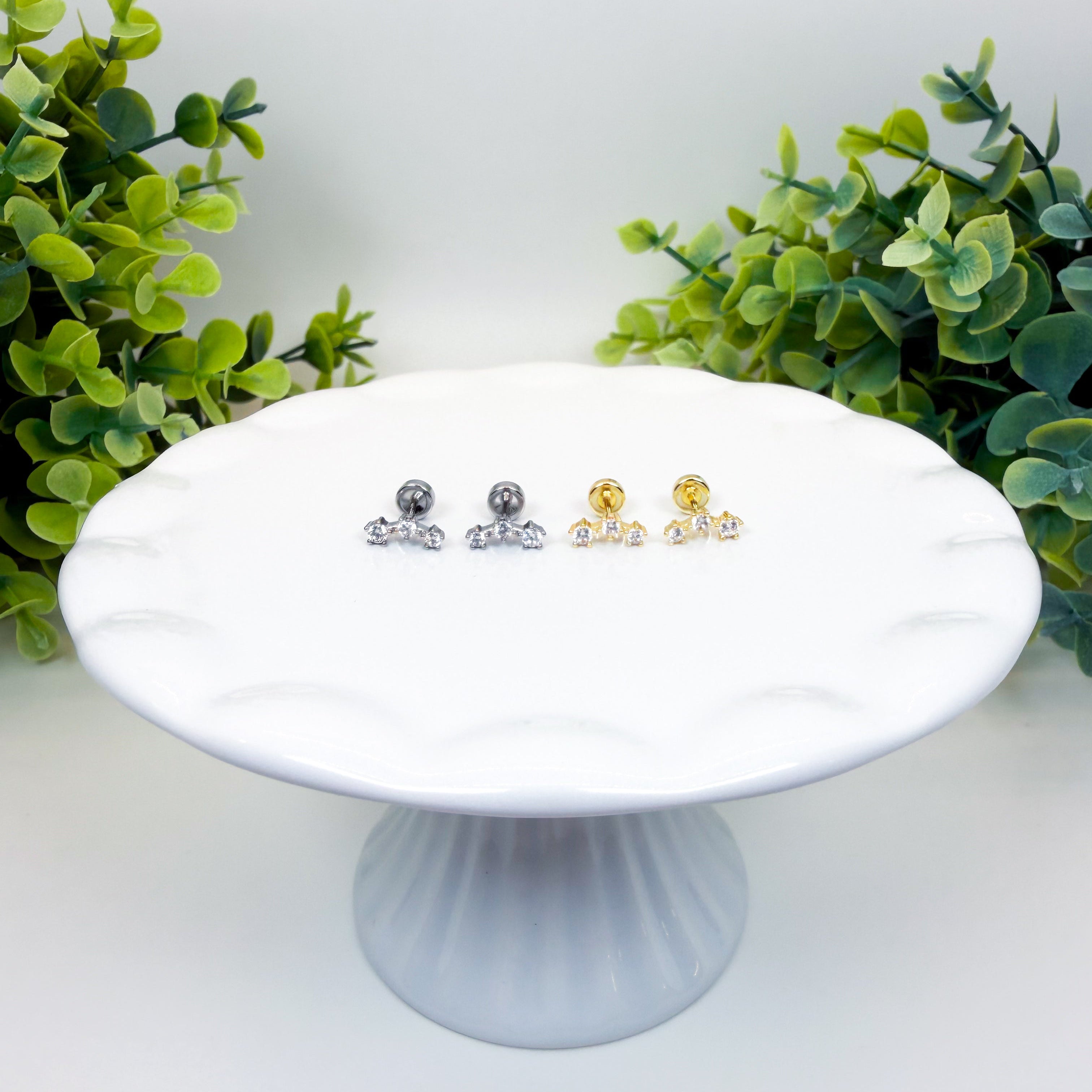 Flat Back Ear Climber Studs