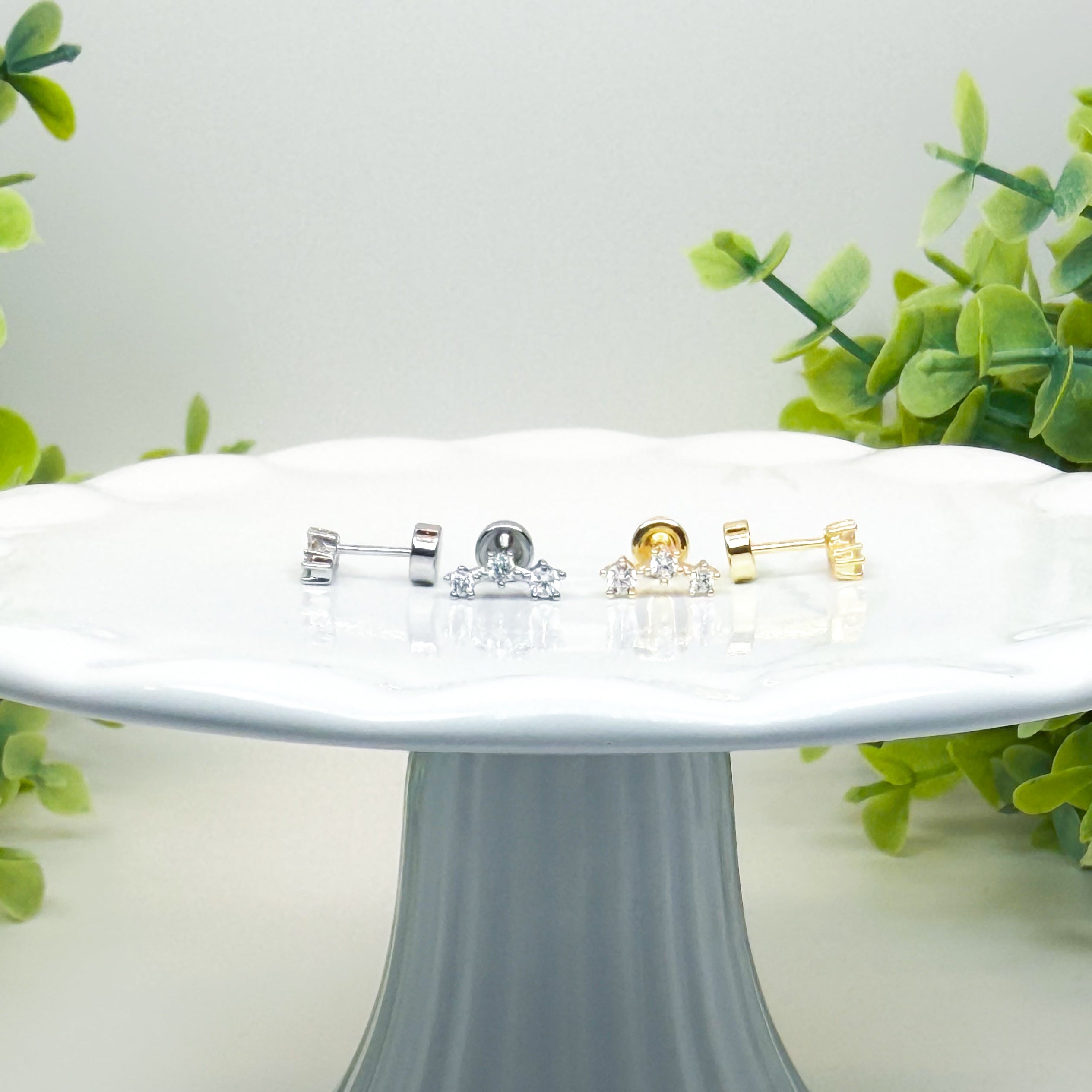 Flat Back Ear Climber Studs