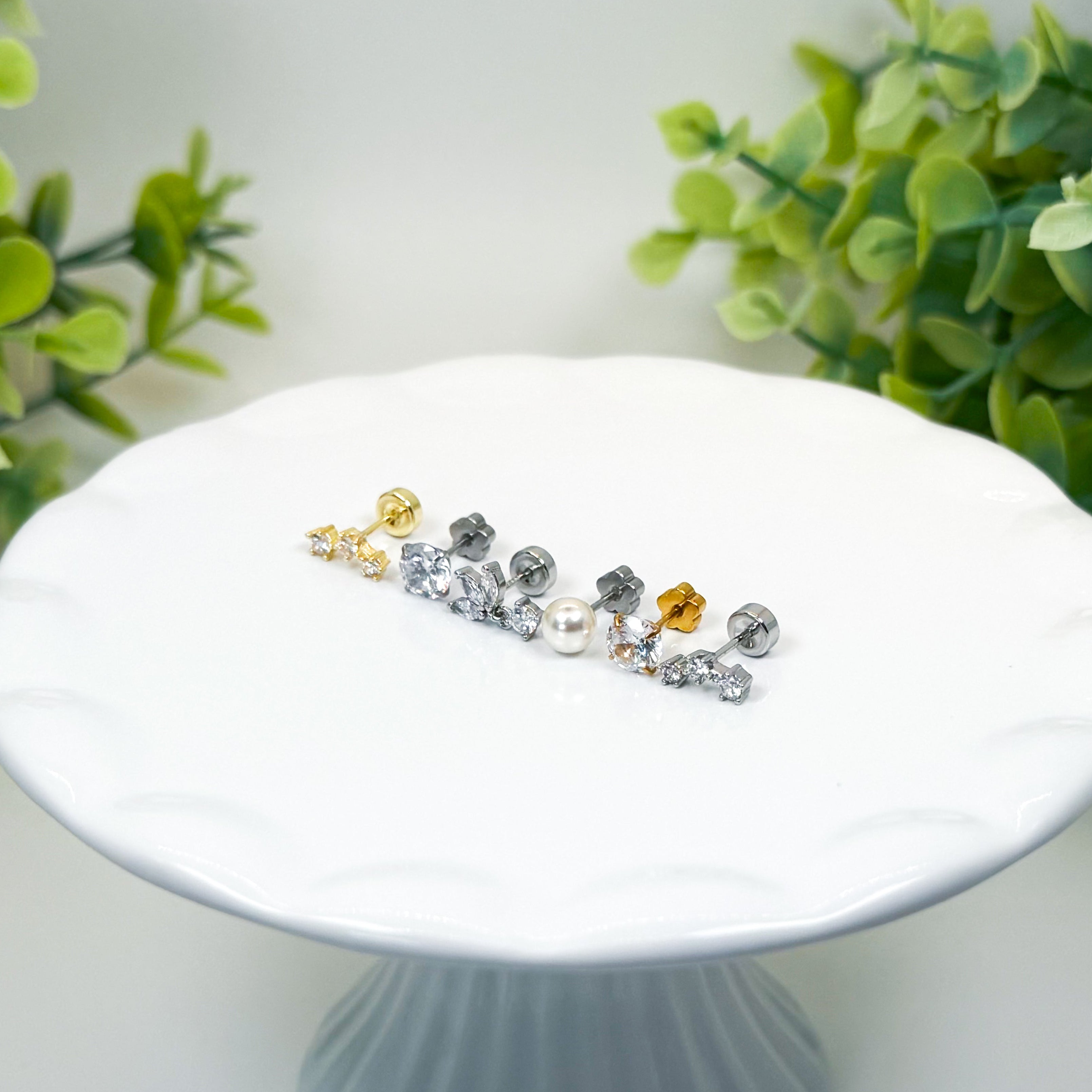 Flat Back Dainty Drop Studs