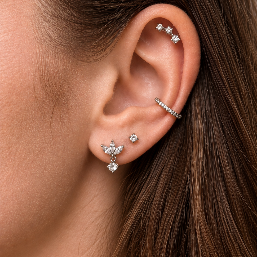 Flat Back Dainty Drop Studs