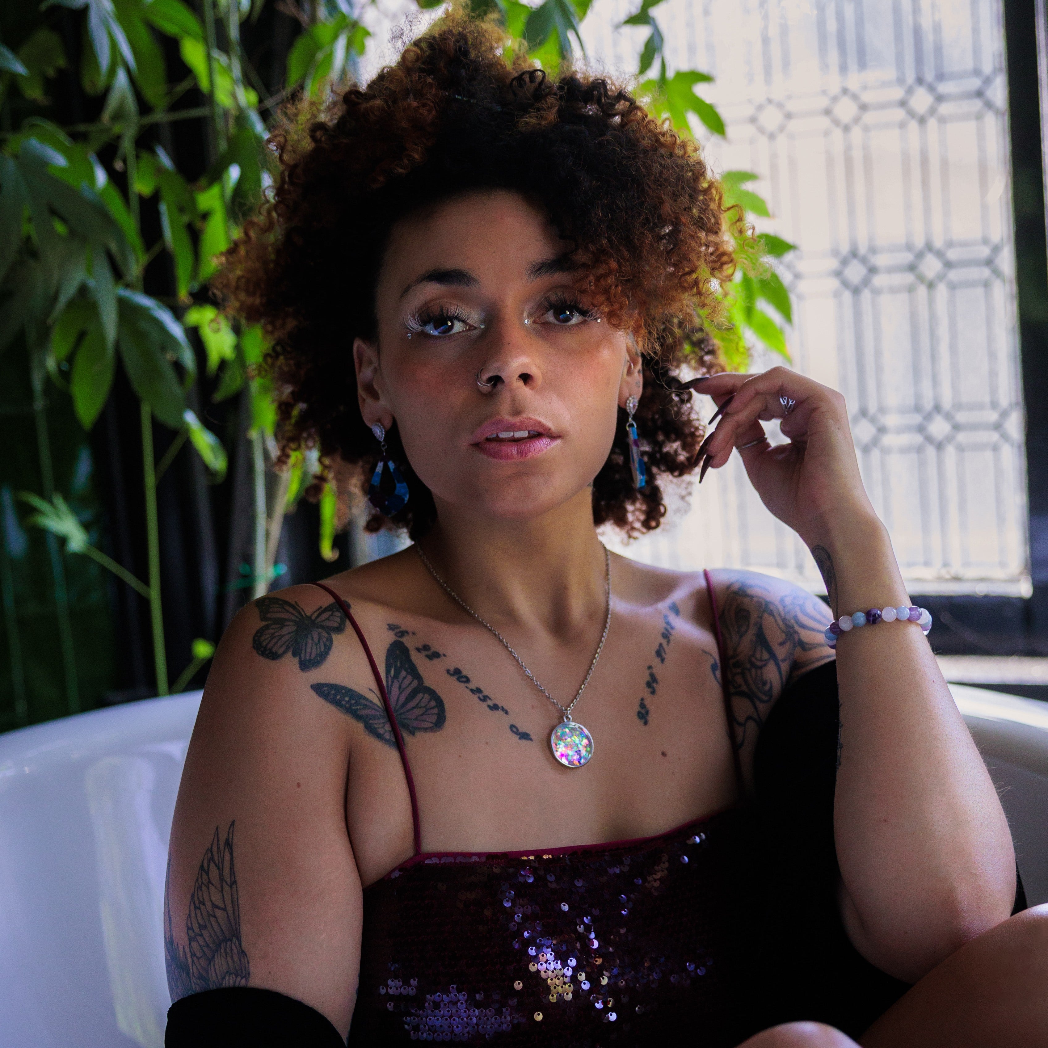 Faux Opal Jewelry Set